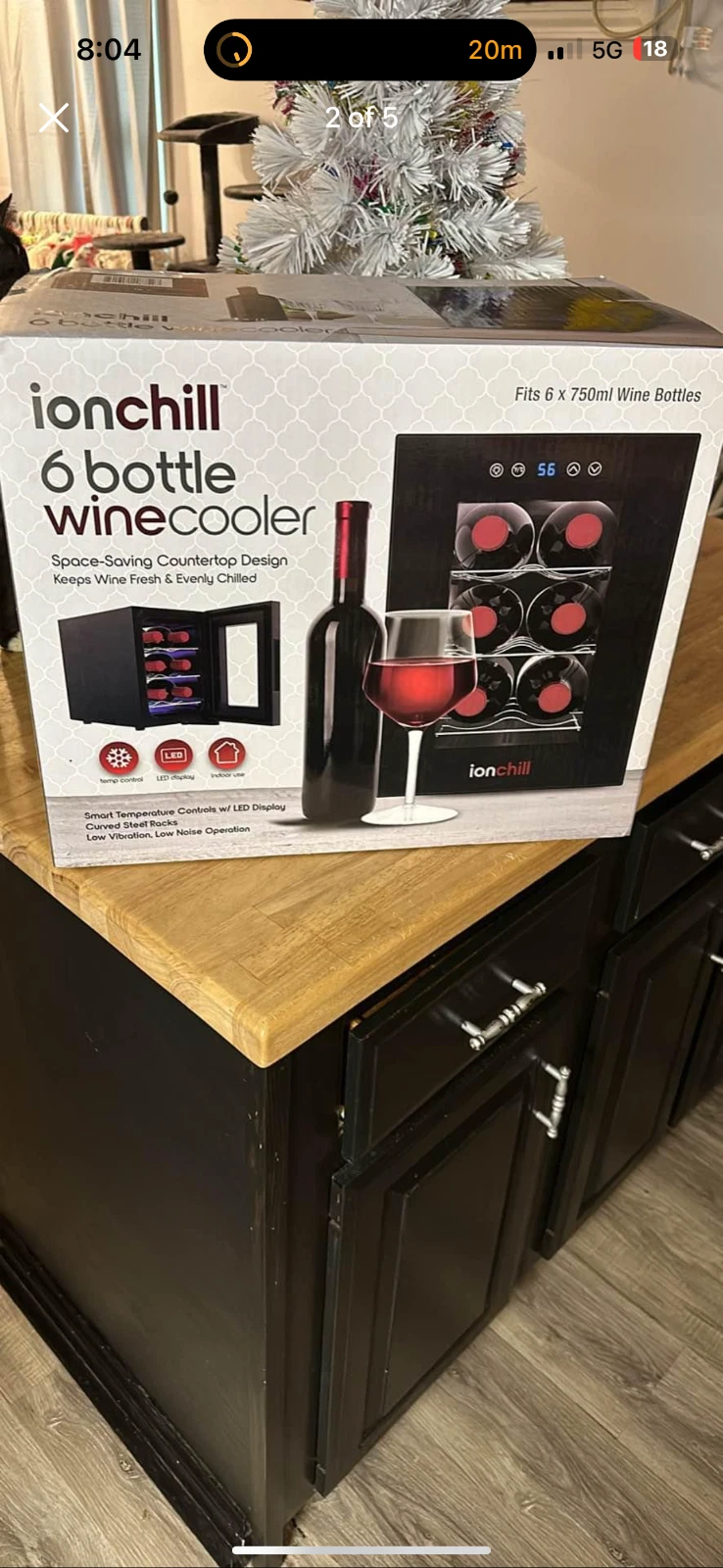 6 Bottle Wine Cooler Thermoelectric Refrigerator W